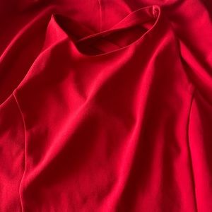 Red dress with strappy back